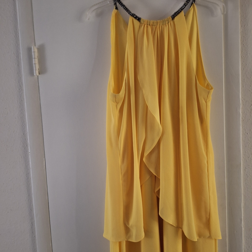 SLNY Yellow Sleeveless Dress